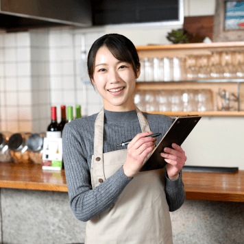 注文している様子